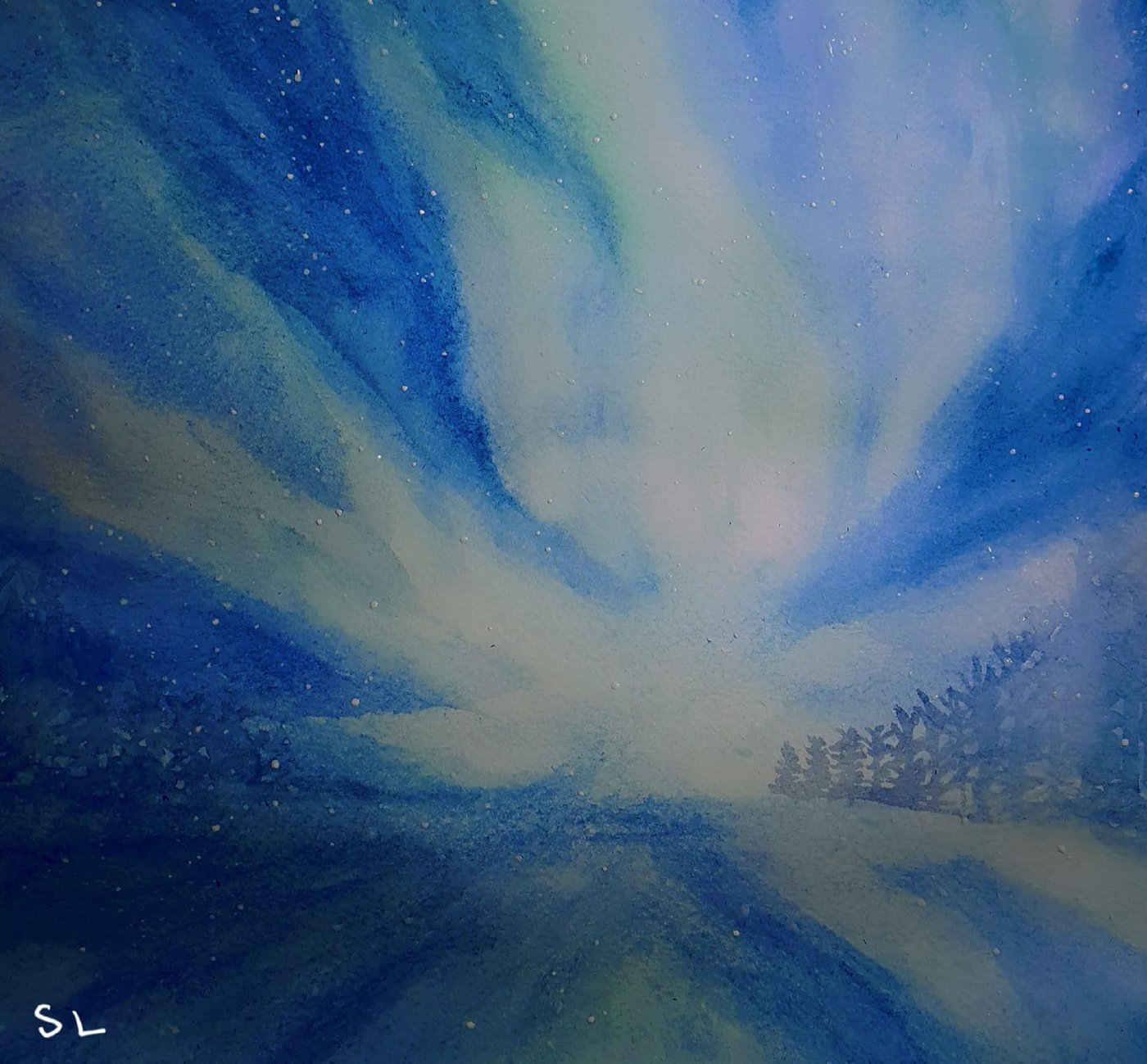 Northern Lights painting